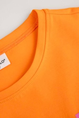 COCCODRILLO marškinėliai EVERYDAY GIRL A, oranžiniai, ZC5143104VGA-006-116, 116 cm 