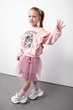 COCCODRILLO džemperis CRAFT PUNK GIRL KIDS, rožinis, ZC5132101CGK-033-110, 110 cm 