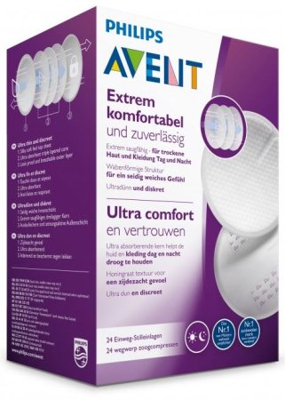 PHILIPS AVENT vienkartiniai įklotai į liemenėlę, 24 vnt., SCF254/24 1/616
