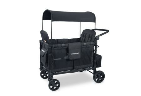 WONDERFOLD sportinis vėžimėlis keturiems W4 ELITE, volcano black, W4ELT-BLK 