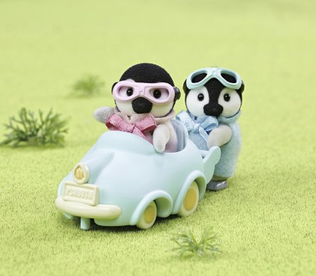 SYLVANIAN FAMILIES Pingvinų mažyliai su vežimėliu, 5695 5695
