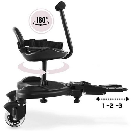 TRILLE laiptelis prie vežimėlio su sėdyne BROR, Black, 20-24 