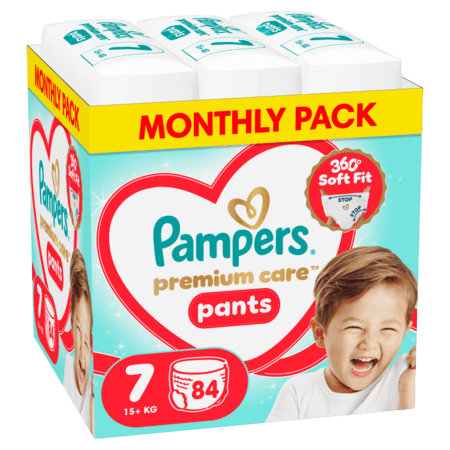 PAMPERS sauskelnės-kelnaitės Premium Pants, 7 dydis, 15+kg, 84 vnt., 80894760 