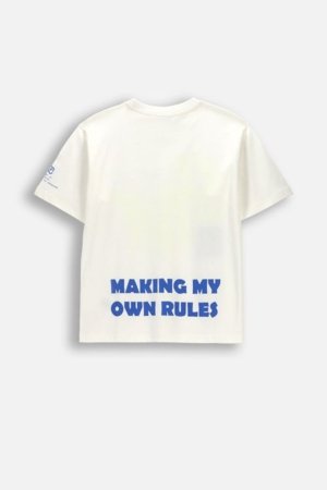 COCCODRILLO marškinėliai trumpomis rankovėmis, ecru, WC6143201NBJ-003-164, 164 cm 