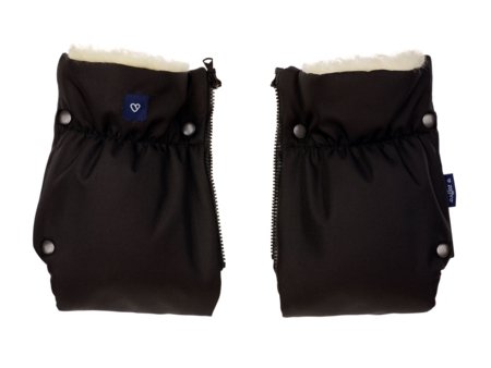WOMAR dviejų dalių pirštinės vežimėliui su užtrauktuku, black, 3-Z-M-017 3-Z-M-017