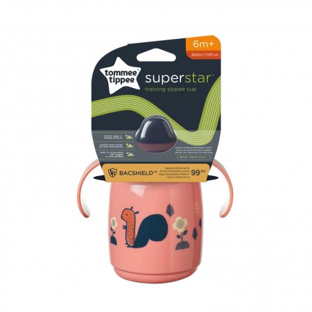 TOMMEE TIPPEE mokomasis puodelis TT 1X SIPPEE,  6mėn+, 300ml, pink, 448011 447823