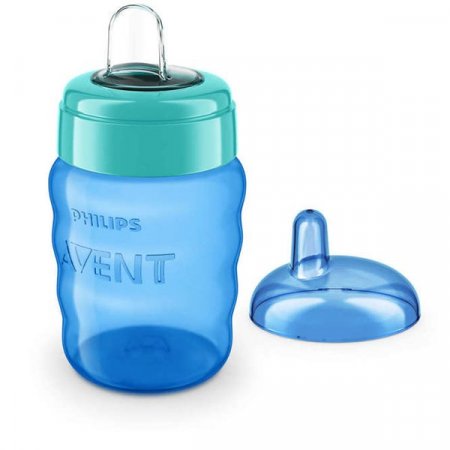 PHILIPS AVENT gertuvė su silikoniniu snapeliu be rankenėlės, blue/green, 9 m+, 260 ml, SCF553/05 1/335
