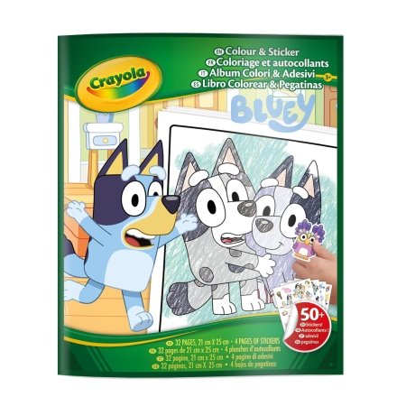 CRAYOLA kūrybinis rinkinys Color & Sticker, Bluey, 04-2664G 