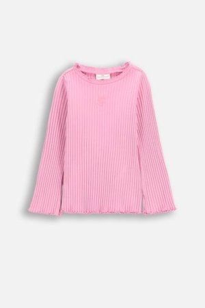COCCODRILLO marškinėliai ilgomis rankovėmis MAXITROPIC GIRL KIDS, rožiniai, WC5143104MGK-007-122, 122 cm 