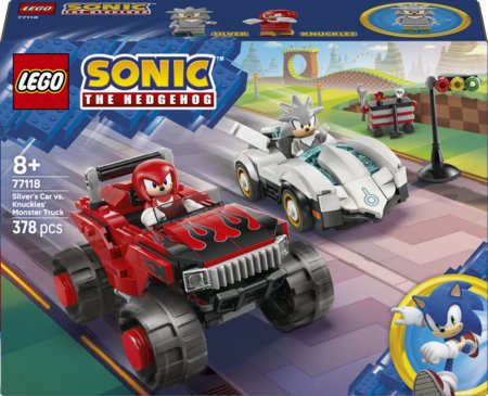 77118 LEGO® Sonic the Hedgehog™ Silver automobilis prieš Knuckles sunkvežimį monstrą 