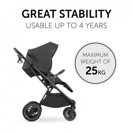HAUCK universalus vežimėlis VISION X SET 2in1, Melange Black, 165232 165232