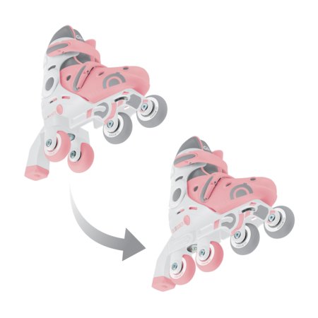 GLOBBER riedučiai Learning Skates 2 in 1, dydis 26-29, pasteliniai rožiniai, 780-210 