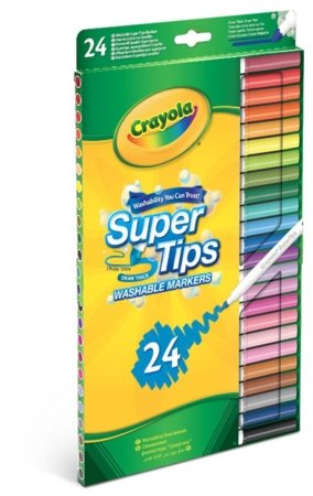 CRAYOLA flomasteriai Supertips Washable Markers, 24vnt., 7551 