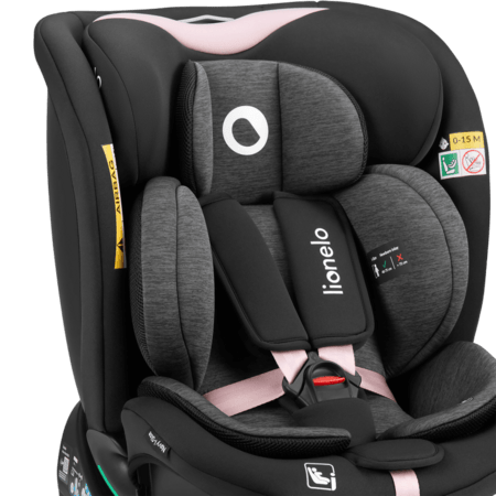 LIONELO automobilinė kėdutė NAVY I-SIZE, Black pink,  40-150 cm., LO-NAVY I-SIZE 