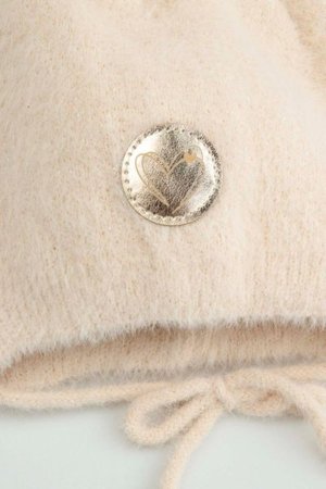 COCCODRILLO kepurė ACCESSORIES WINTER GIRL, kreminė, ZC5364102AWG-002-048, 48 cm 