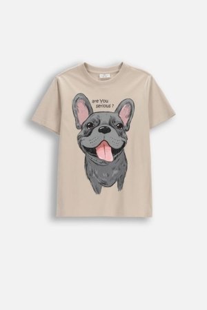 COCCODRILLO marškinėliai trumpomis rankovėmis, smėlio spalvos, dydis 