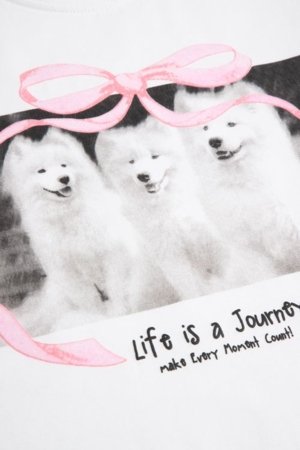 COCCODRILLO marškinėliai trumpomis rankovėmis, balti, WC6143206FGJ-001-158, 158 dydis 