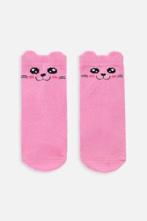 COCCODRILLO kojinės SOCKS GIRL, rožinės, WC4382209SOG-007-00,   