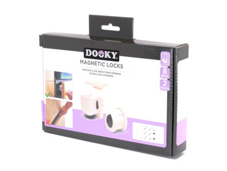 DOOKY magnetinių užraktų rinkinys, 8 vnt. + 2 raktai, 2301121 