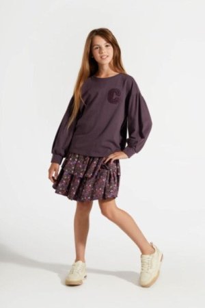 COCCODRILLO marškinėliai ilgomis rankovėmis ACADEMY GIRL JUNIOR, violetiniai, ZC4143103AGJ-016-164, 164 cm 
