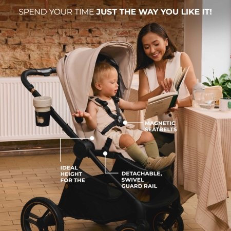 KINDERKRAFT universalus vežimas 2IN1 NEA 2.0, deep grey, KSNEA002DGR2000 