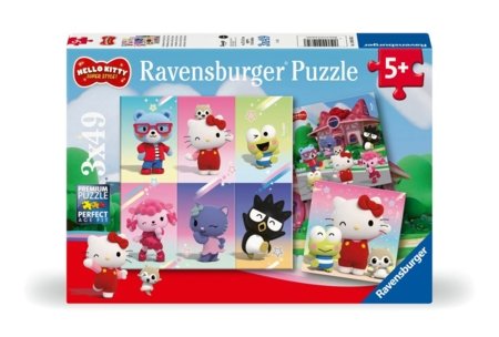 RAVENSBURGER PUZZLE dėlionė Hello Kitty, 3x49 det., 12001035 7 