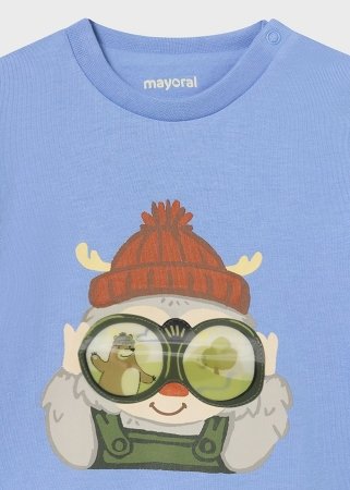 MAYORAL marškinėliai ilgomis rankovėmis 3D, mėlyni, 2.036-82, 92 cm 