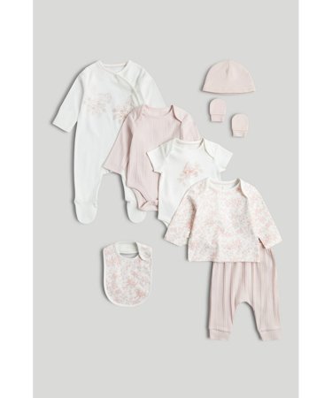 MOTHERCARE 8 dalių komplektas kūdikiui, AV47101 68 cm 