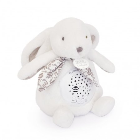 DOUDOU ET COMPAGNIE minkštas muzikinis projektorius kiškis 19cm, DC4202 