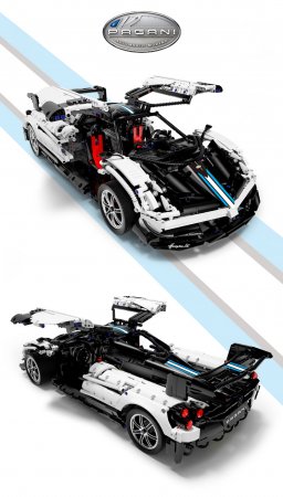 RASTAR 1:8 mastelio surenkamas automodelis Pagani Huayra BC Bricks, 97910 97910