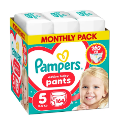 PAMPERS sauskelnės-kelnaitės Pants Monthly, 5 dydis, 12-17kg, 214 vnt., 80894757 