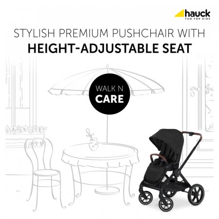 HAUCK vežimėlis WALK N CARE, Black, 165355 165355