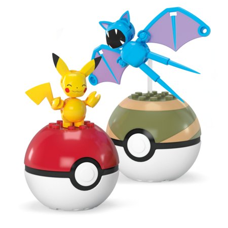 MEGA CONSTRUX POKEMON dviejų  Poke rutulių pakuotė asort., HXP11 