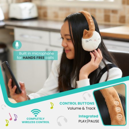 SQUISHMALLOWS pliušinės Bluetooth ausinės Cam, HMSQMBT-CAM 