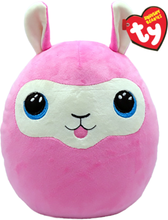 TY Squishy Beanies pliušinis žaislas rožinė lama LANA, 25cm, TY39269 