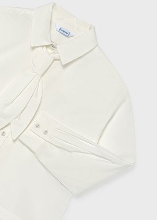 MAYORAL marškiniai ir kaklaraištis, cream, 7.120-84, 128  cm 