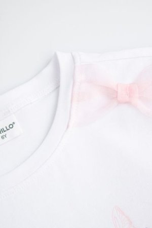 COCCODRILLO marškinėliai trumpomis rankovėmis DREAM DIARIES GIRL KIDS, balti, WC5143202DGK-001-122, 122 cm 