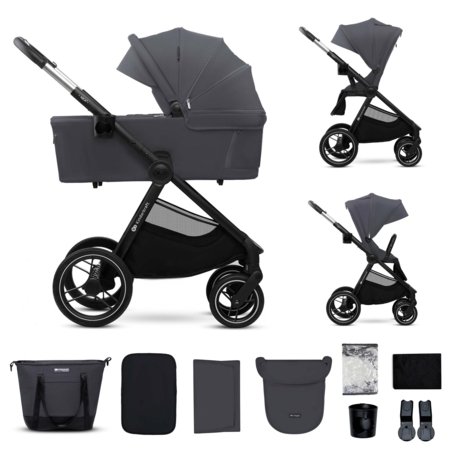 KINDERKRAFT universalus vežimas 2IN1 NEA 2.0, deep grey, KSNEA002DGR2000 