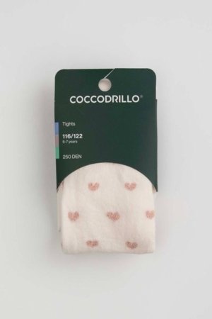 COCCODRILLO pėdkelnės TIGHT COTTON COLORFUL, kreminės, ZC5380201TCC-003-116, 116/122 cm 