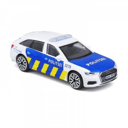 BBURAGO 1:43 automodelis Audi A6 Avant Estijos policija, 18-30415EE 18-30415EE