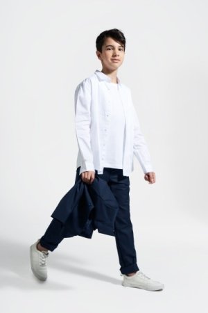 COCCODRILLO marškiniai ilgomis rankovėmis ELEGANT JUNIOR BOY, balti, WC4136102EJB-001-164, 164 cm 