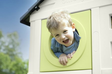 SMOBY žaidimų namelis su čiuožykla, 7600810802 