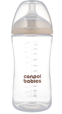 CANPOL BABIES maitinimo buteliukas su žinduku NATURAL SHAPE, 330 ml, 35/402 