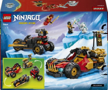 71864 LEGO® NINJAGO® Kai ir Cole kombinuotosios transporto priemonės 