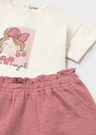MAYORAL džemperis, marškinėliai trumpomis rankovėmis ir kelnės, blush, 1.830-37, 98  cm 