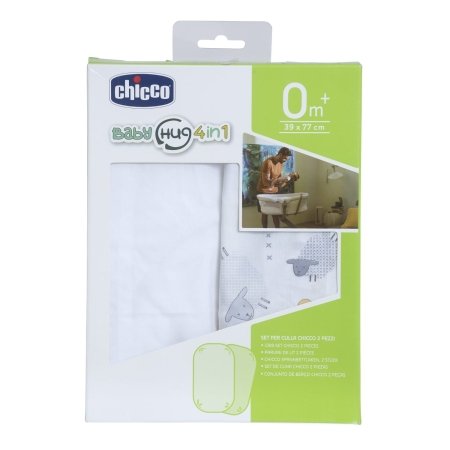 CHICCO lopšiuko BABY HUG paklodės GREY SHEEP, 2 vnt, 09005010910990 