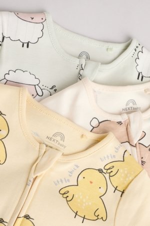 NEXT šliaužtinukas trumpomis rankovėmis, 3 vnt., E19704, 62-68 