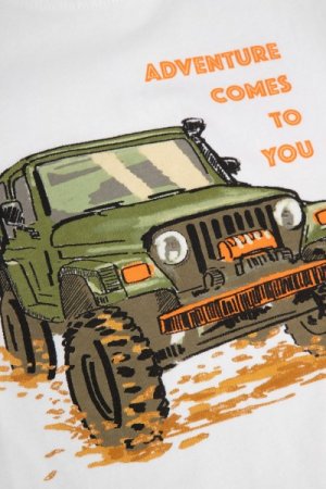 COCCODRILLO marškinėliai trumpomis rankovėmis EVERYDAY BOY A, balti, WC4143209VBA-001- 