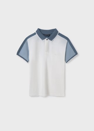 MAYORAL polo marškinėliai trumpomis rankovėmis, cream-pear, 6134-52, 157 cm 
