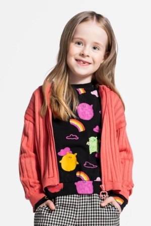 COCCODRILLO marškinėliai ilgomis rankovėmis REBEL GIRL KIDS, spalvoti, WC5143105RGK-022-122, 122 cm 